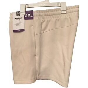 Members Mark Womens Sandwash Shorts XXL Cream Off White 4 Inch Inseam NWT